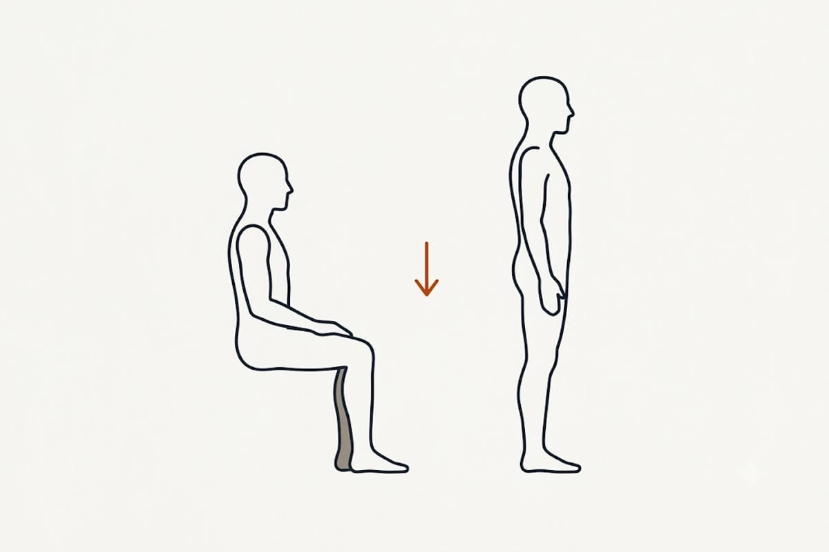 The drop on standing