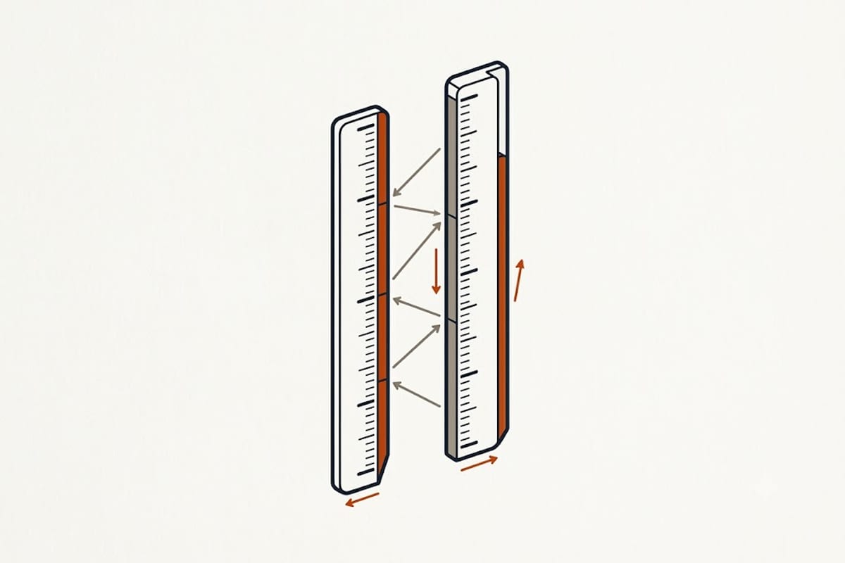 The two scales aligned over the clinical range