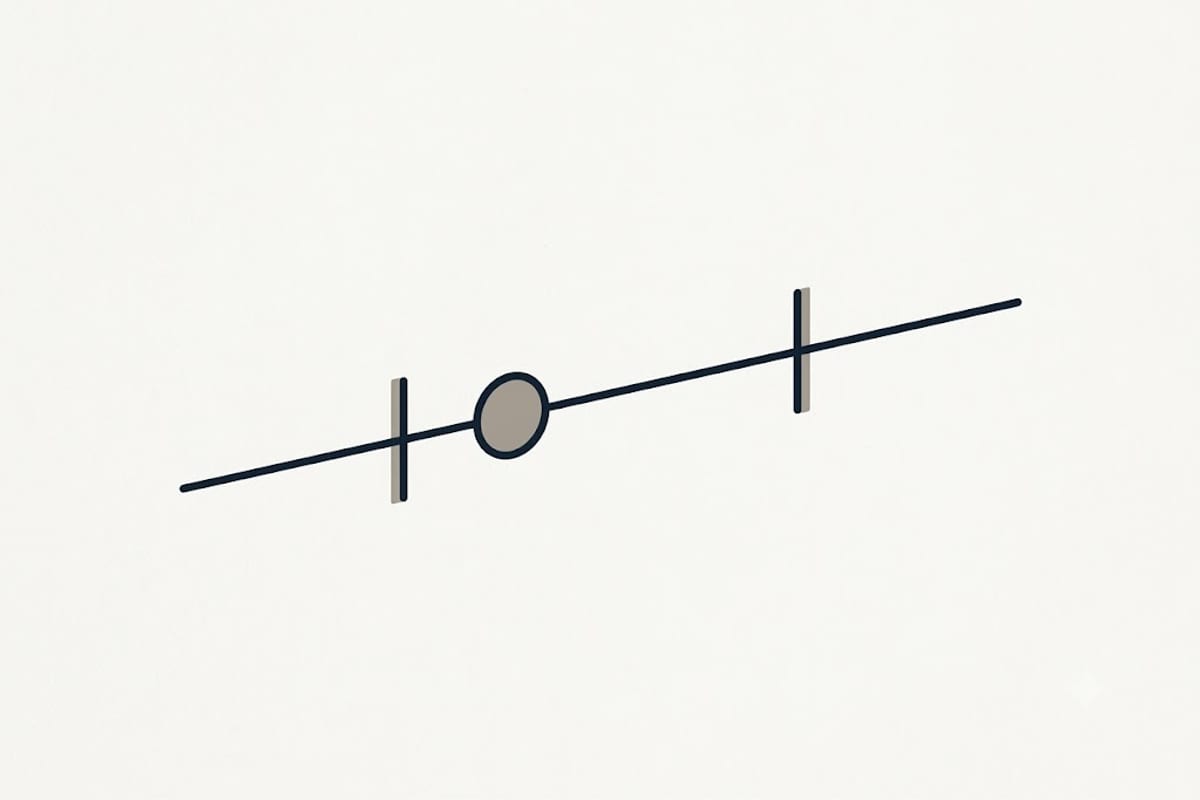 A value landing between two chart lines
