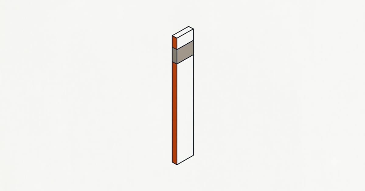A narrow band near the top of the scale