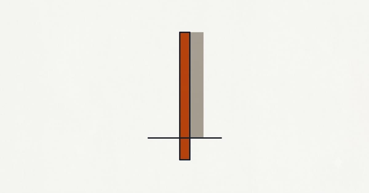 A threshold near the bottom of the scale